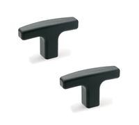 Ganter Normelemente | Poignées en T | Poignées de meuble | Poignées d'armoire | Poignées de tiroir | GN 563-80-M8 | Plastique | Poignée 80 mm | Filetage M8 | 2 pièces