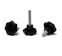 Ganter Normelemente/Vis à poignée étoile avec filetage extérieur conforme à la norme DIN 6336 M8 x 16 mm/Duroplast/tige filetée en acier galvanisé/Diamètre étoile 40 mm (10 pièces, M8 x 16 mm (40))