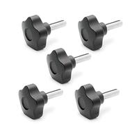 Ganter Normelemente | Vis à poignée étoile | Vis à poignée | GN 5337.2-25-M5-16 | 5 pièces | Plastique | Avec vis en acier | Poignée 25 mm | Filetage M5 x 16