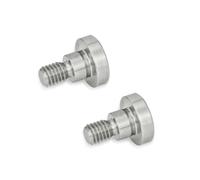 Ganter Normelemente | Vis à tête hexagonale | 2 pièces | Frette 6 x 7 mm | Acier inoxydable | GN 732.1-M5-6-7-NI