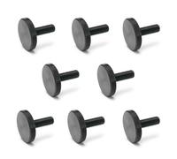 Ganter Normelemente | Vis moletées plates | Vis moletées (forme basse) | DIN 653-M6-30 | 8 pièces | Acier bruni | Filetage : M6x30