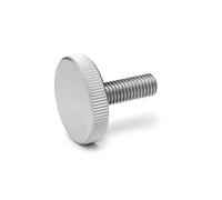 Ganter Normelemente | Vis moletées plates | Vis moletées (forme basse) | DIN 653-M8-16-NI | 1 pièce | Acier inoxydable | Filetage : M8x16