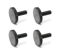 Ganter Normelemente | Vis moletées plates | Vis moletées (forme basse) | DIN 653-M8-20 | 4 pièces | Acier bruni | Filetage : M8 x 20