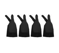 Gantes de dessin d'artiste gantes de dessin numérique élastique pour esquisser la peinture écrivant deux doigts pour la main gauche droite 4 pcs (M)