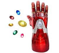 Gantet Infinity Iron Man, Gant LED Iron Man avec pierres Infinity magnétiques amovibles - 3 modes de flash pour déguisement Halloween Cosplay