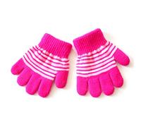 Gants À Doigts Complets Pour Tout-petits Mitaines Tricotées À Rayures Cyclisme Universel Pour Bébé Fille Et Garçon Hiver Et Automne