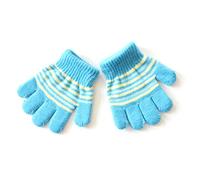 Gants À Doigts Complets Pour Tout-petits Mitaines Tricotées À Rayures Cyclisme Universel Pour Bébé Fille Et Garçon Hiver Et Automne
