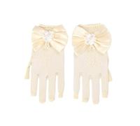 Gants À La Mode Pour Filles Avec Détails En Dentelle Complexes Filet De Pêche Respirant Pour Les Mariages Et Les Célébrations Élégants Pour Tout-petits