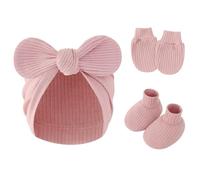 Gants à main, chapeau de pépinière avec chaussettes, chaussures pour nouveau-nés, tout-petits, respirants