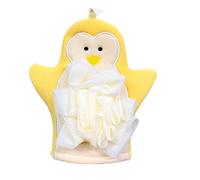 Gants à récurer pour le corps - 2 en 1, de douche élastique, serviette en mousse riche, éponge luffa, outil de nettoyage doux pour la peau | Solution douce pour la maison, l'école, le