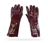 Gants Acide - Paire de Gants PVC pour Manipulation de produits liquides, chimiques, pétroliers - Taille 10/L