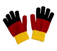 Gants Allemagne WM2022 - Pour les mains des adultes et des enfants plus grands - Extensibles - Noir/rouge/doré