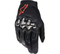 Gants Alpinestars Megawatt Cuir Noir/ Rouge Fluo/ Pierre