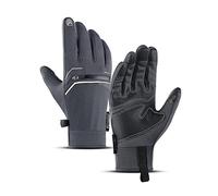 Gants anti-coupures， Automne hiver hommes femmes doigt complet gants de cyclisme étanche coupe-vent écran tactile chaud vtt vélo avec poche for carte pour la cuisine et le travail(Zwart,Medium)