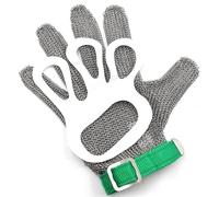 Gants Anti-Coupures,Gants De Boucher En Cotte De Mailles Résistants Aux Coupures Métalliques,Gants En Acier Inoxydable Pour Cuisines,Abattoirs,Usines De Vêtements,Protègent Des Coupures 1pcs,L