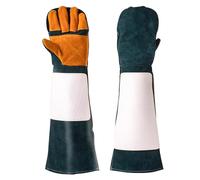 Gants anti-morsure : gants anti-morsures, gants à manches en cuir | Entraînement de chien à manches en cuir renforcé, manipulation des animaux fournitures pour la maison pour le soudage