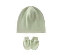 Gants anti-rayures avec chapeau pour nouveau-nés Turban Casquettes douces et respirantes pour bébé Chapeau fœtal sans bord Moufles coupe-vent pour hôpital, b, Taille unique