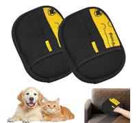 Gants Anti-Statique pour Poils d'Animaux - Gants de Toilettage pour Chats pour l'Élimination des Poils | Brosse Réutilisable Efficace Pour Vêtements Canapé Meubles Draps