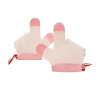 Gants anti-succion pour bébé de 6 à 24 mois Moufles réglables avec tissu doux et respirant Moufles pour bébé quatre saisons, Rouge à deux doigts, L