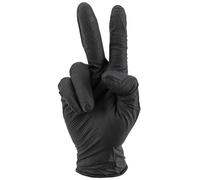 Gants atelier nitrile diamond texture type écailles de poisson résistant aux produits chimiques, aux huiles, a l'essence P2R (x100) Noir