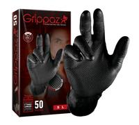 Gants atelier nitrile écailles de poisson résistant aux produits chimiques, aux huiles, a l'essence Selection P2R (x50) Noir