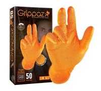 Gants atelier nitrile écailles de poisson résistant aux produits chimiques, aux huiles, a l'essence Selection P2R (x50) Orange