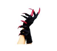 Gants avec faux ongles sorcière Halloween Taille Unique