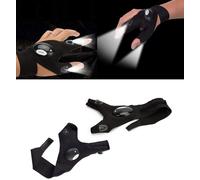 Gants avec lampe torche LED - VIVIDMART - 1 paire - Éclairage mains libres - Taille unique - Noir