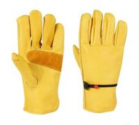 Gants Barbecue Longs 24cm pour Jardinage | vache première couche, résistance haute température, idéal barbecue extérieur, soudure légère