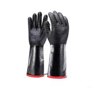 Gants Barbecue Longs Manches Protection Avant-Bras(18-Thick) | Caoutchouc synthétique épais, résistance feu ouvert, pour idéal pour grils et pots en fonte