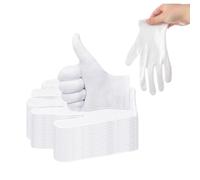 Gants blancs en coton pour les mains sèches, respirants, hydratants, gants en coton blanc pour femme pour l'hydratation cosmétique et l'inspection des bijoux (12 paires, XL)
