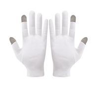 Gants blancs pour écran tactile - Gants en coton pour envoyer des textos et conduire | Gants de cyclisme et vélo | Confort et précision pour les activités quotidiennes et sportives, design