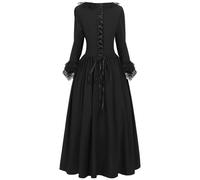 Gants blindés médiévaux - Élégant costume de cosplay - Robe de cour pour homme et femme - Tenue à thème historique - Robe médiévale - Costume de cosplay de pompier, Noir , M