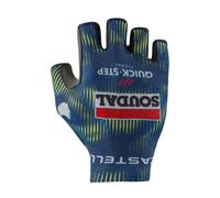 Gants Castelli Competizione 2 Bleu Lime Électrique Soudal Quick-Step, Taille XL