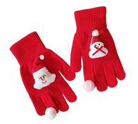 Gants Chauds d'hiver avec Décorations Bonhomme De Pain D'épices/père Noël/Renne Noël pour Fêtes Réunions Famille Cadeaux Shopping