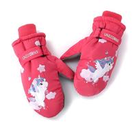 Gants Chauds D'hiver Imprimés De Licorne Dessin Animé Pour 2 À 5 Ans Mitaines Antidérapantes Coupe-vent Et Neige Pour Filles En Plein Air Mitaines Antidérapantes Chaudes D'hiver