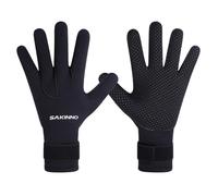 Gants chauds en néoprène de 5 mm pour homme conçus pour protéger les mains pendant la plongée avec tuba et d'autres sports nautiques (taille S)