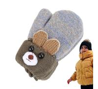 Gants chauds pour bébé | Oreilles d'ours de dessin animé Gants pour bébé avec cordon | Moufles d'hiver pour tout-petits garçons et filles âgés de 0 à 3 ans pour Halloween et Noël Bseid