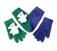 Gants chauds pour couple tenant des gants d'hiver chauds pour amoureux, gants chauds pour les amateurs de nouveauté, gants chauds pour écran tactile, Vert + Vert, Refer to description