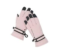 Gants chauds pour femme - Hiver - Sports de plein air - Ski - Équitation - Résistant au froid - Imperméable - Tactile - Gants chauds - Bandeau pour les yeux - Latex (rose, taille unique)