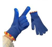 Gants chauds tricotés unisexes coupe-vent gants chauds d ' hiver manchette élastique pour la course en plein air cyclisme randonnée sports d ' hiver hommes imperméables femmes pour garçons hommes