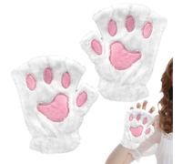 Gants chauffants - 7,48 pouces | Design en polyester : gants chauffe-mains USB sans doigts avec pattes de chat et chauffage à trois vitesses pour écrire, cyclisme, ski, travail en plein air, pour