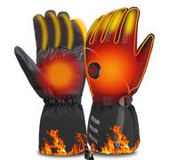 Gants Chauffants 7.4V 4000mAh Électriques Rechargeables Gant Chauffants pour Homme Femme 3 Niveaux Chauffage Gants d'hiver Écran Tactile Moto Ski Chauffage des Doigts Gants Doublure Chauffants (XL)