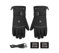 Gants chauffants à batterie - Mitaines électriques 3,7 V, gants de cyclisme chauffants à écran tactile | Gants chauffants 4000 mAh avec 3 réglages de température, gants chauffants rechargeables pour l