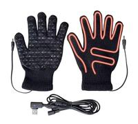 Gants Chauffants, Chargement USB, Gants Chauffants Moto, Maintien de Chaleur en Hiver, Compatibles avec Les Écrans Tactiles, pour Cyclisme Randonnée Chasse(Black,TC)