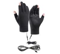 Gants chauffants | Chauffe-mains antidérapants, rechargeables par USB, gants à deux doigts pour écran tactile - Pour l'hiver, la moto, le travail, le ski, la chasse