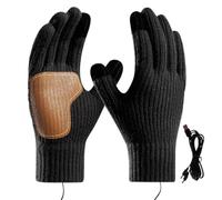 Gants Chauffants - Chauffeurs Mains Électriques USB Tactiles pour Écrans,Mitaines Hiver Antidérapants Extérieur pour Randonnée Sport Moto par Temps Froid