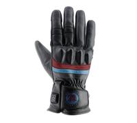 Gants chauffants cuir Helstons - rouge/bleu - Taille 9