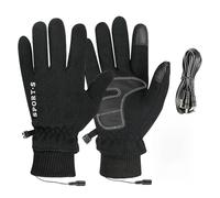 Gants Chauffants Électriques - avec Chauffage Électrique USB et Contrôle Tactile Écran,1 Paire Mitaines Imperméables Chaudes pour Hommes Femmes Cyclisme Navette Conduite