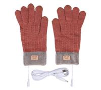 Gants chauffants électriques - Chauffe-mains à écran tactile rechargeables par USB en cachemire synthétique pour conduite, vélo, course, ski